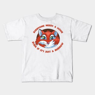 fox in the den Kids T-Shirt